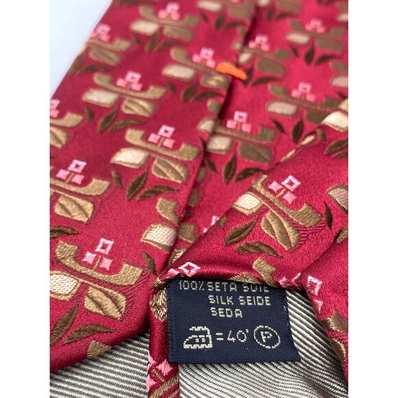 Vintage Ermenegildo Zegna 100% Silk Tie Exclusive Floral design - Picture 6 of 8